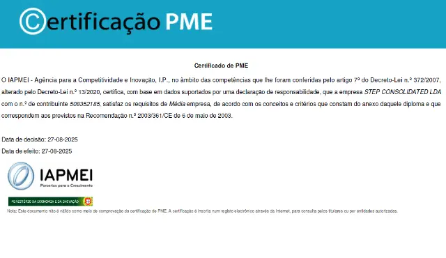 STEP-Consolidated maintains the award Medium-Sized Enterprise